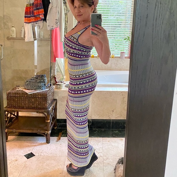 Torn by Ronny Kobo Bodycon Tank Maxi Dress Sz XS NWOT - Picture 13 of 15